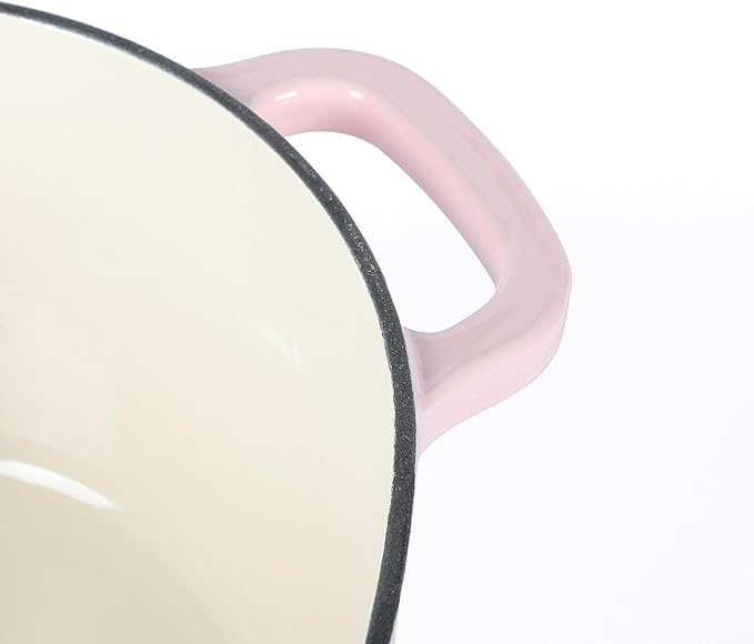 Martha Stewart Heart Shaped 4-Quart Enamel Cast Iron Dutch Oven - Pink - Image 4