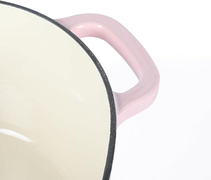 Martha Stewart Heart Shaped 4-Quart Enamel Cast Iron Dutch Oven - Pink - Image 4