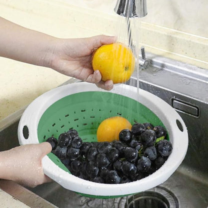QiMH Collapsible Colander and Strainer, 5 Quart(1.25 gal) BPA Free & Dishwasher-safe Silicone Foldable Strainer, Heavey Duty Kitchen Drainer Basket for Pasta, Veggies and Fruits - Image 6