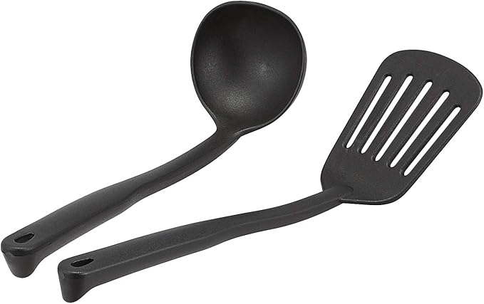 Amazon Basics Hard Anodized Non-Stick 12-Piece Cookware Set, Pots, Pans and Utensils, Black - Image 6