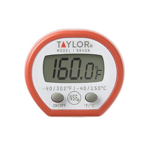 Taylor Instant Read Digital Meat Food Grill BBQ Cooking Kitchen Thermometer, Comes with Pocket Sleeve Clip, Red - Image 5