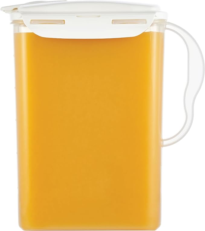 LocknLock Aqua Fridge Door Water Jug | Clear Pitcher | BPA Free Plastic Pitcher with Lid | 3 Quart Pitcher with Lid for Water, Juice, Tea & More Beverages, Ivory - Image 2