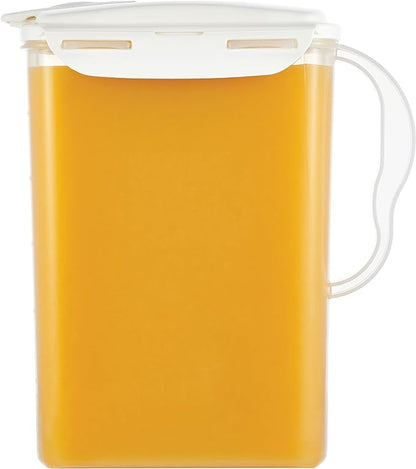 LocknLock Aqua Fridge Door Water Jug | Clear Pitcher | BPA Free Plastic Pitcher with Lid | 3 Quart Pitcher with Lid for Water, Juice, Tea & More Beverages, Ivory - Image 2