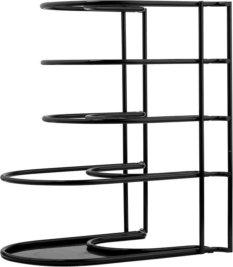 Cuisinel Heavy Duty Pots and Pans Organizer Rack - 12.2"-Inch Tall - 5 Tier Rack - Holds 50 LB - Cast Iron Skillets, Griddles, Shallow Cookware - Space Saving Kitchen Storage - No Assembly Required - Image 2