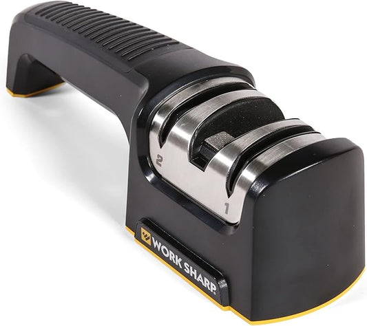 Work Sharp Pull Through Kitchen Knife Sharpener - Compact - Chef, Scissor, Paring, & Serrated Knives by WorkSharp