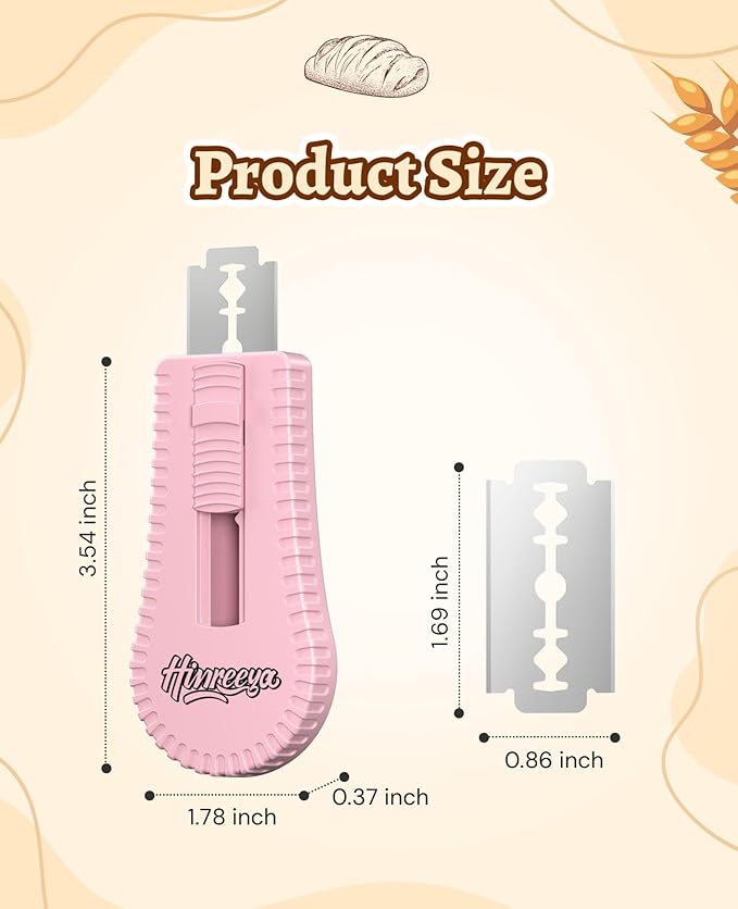 Bread Lame Sourdough Bread Baking Supplies Bread Cutter, Extractable & Magnetic Dough Cutter for Sourdough Bread, Pizza Dough and Baking Supplies, Scoring Patterns booklet & 5 Razor Blades