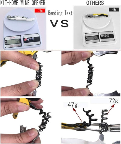 Professional Waiter Corkscrew Wine Openers Set(4PCS), Heavy Duty Stainless Steel Hinges Wine Key for Restaurant Waiters, Sommelier, Bartenders - Image 5