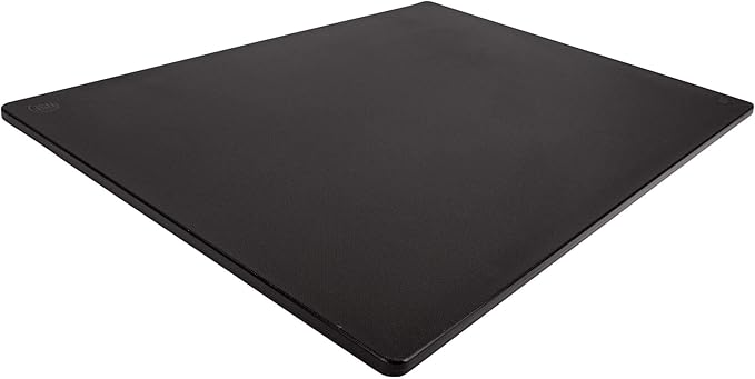 Thirteen Chefs Extra Large 24 x 18 Black Cutting Board - 1/2" Thick HDPE Plastic for Restaurants and Professional Kitchens by ThirteenChefs