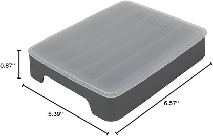 Tovolo Ice Cube Tray for Water Bottles Creates 5 Frozen Stick Tubes for Plastic & Reuseable Bottles, BPA Free Silicone Easy Release Water Bottle Ice Tray with Lid, Stackable Spill Proof Design