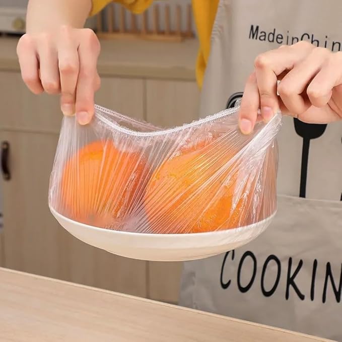 200 Pcs Fresh Keeping Bags, Reusable Elastic Food Storage Covers, Stretch Plastic Wrap Bowl Covers Preservation Bags, Elastic Storage Cover for Fruit Preservation and Food Storage - Image 5