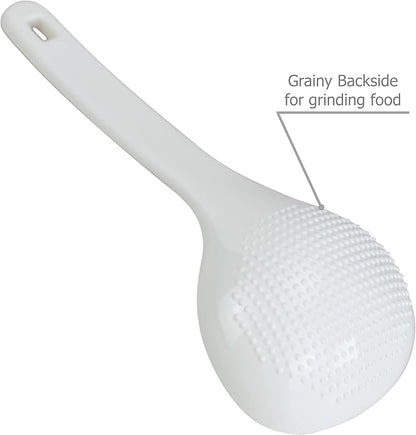 EIKS 2 Pack Plastic Soup Ladle Serving Spoon for Serving Cooking Mixing Stews Noodles Rice Soup - 7.5 inch Long