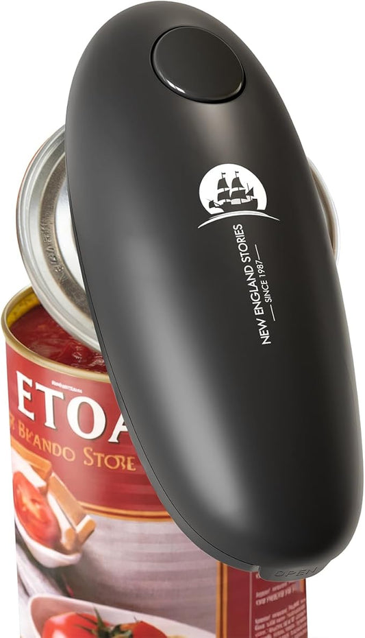 Automatic Electric Can Opener - Hands-Free Operation, Smooth Edge Cutting, Battery Powered for Effortless Opening by NewEnglandStories