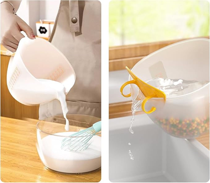 Rice Strainer,Vegetable Washer,Rice Washer,Clear Scale and Self-contained Filter