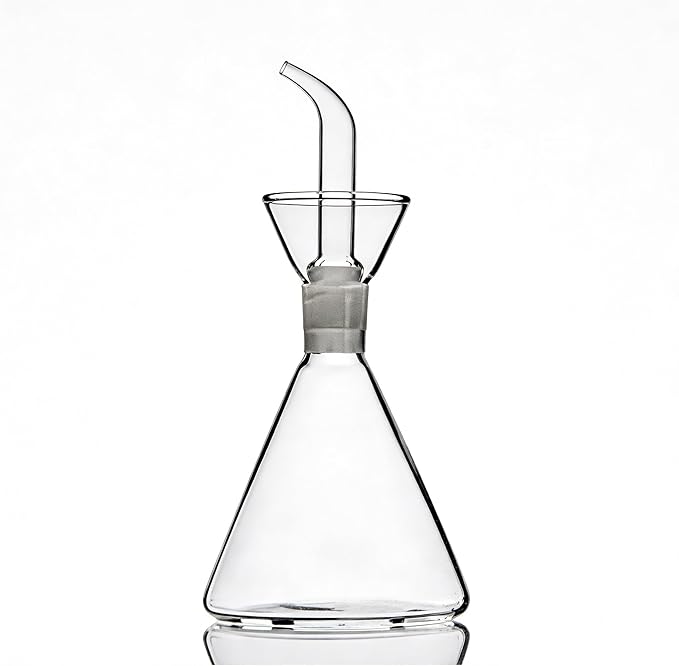 ELETON Conical Borosilicate Glass Olive Oil Dispenser – Non Drip Oil Bottle for Kitchen, Leak Proof Vinegar Cruet, Easy Clean, 16 oz - Image 5