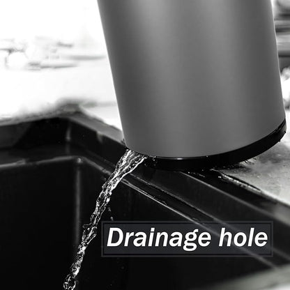 Kitchen Utensil Holder for Countertop 360° Rotating Utensil Caddy Extra Large Utensil Crock Cooking Utensil Holder for Kitchen Counter (Dark Grey) - Image 6