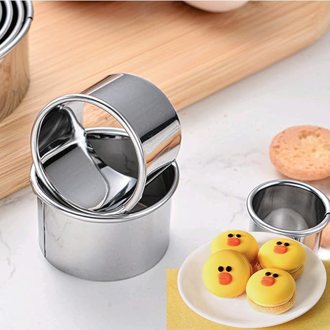 Cookie Cutters - Biscuit Cutters/Stainless Steel Dumpling Cutters/Cake Pastry Cutters/Cake Cookie Scone Cutters Molds stamps for Cooking Baking (3Pcs, Round Edge) - Image 5
