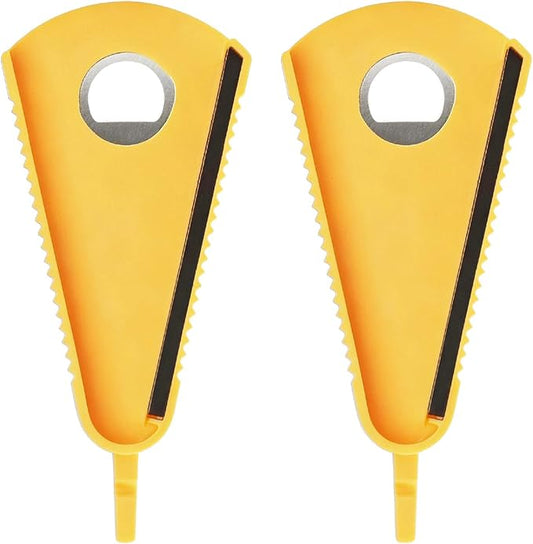 2Pcs Multi-Purpose Jar Opener, Non-Slip Bottle Opener for Weak Hands Seniors, 5-in-1 Can Opener for Pull-Tab Cans, Beer Bottles, Twist Off Caps & Jars