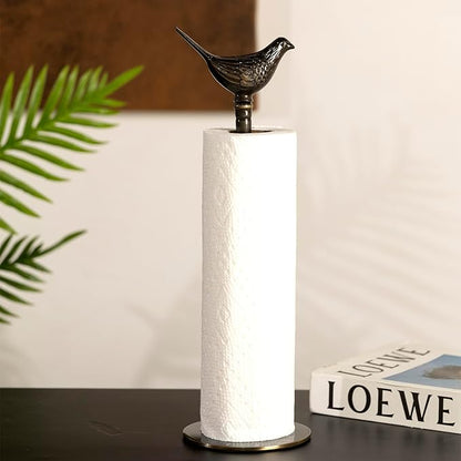 1 Luxurious Brass Paper Towel Holder countertop (Black) - Image 7