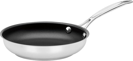 Cuisinart Chef's Classic 8" Stainless Steel Nonstick Skillet engineered with PURELYCERAMIC™, 722C-20NS