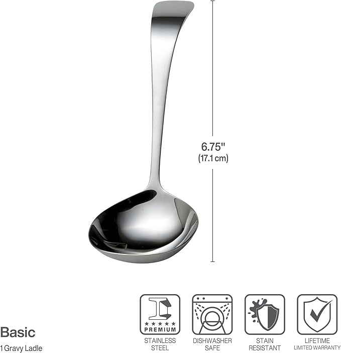 Towle Living Basic Serving Gravy LadleServing Utensil, Silverware - Image 3