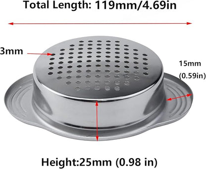 Antrader 4.5- Inch Stainless Steel Strainer, Kitchen Colander for Straining, Draining & Rinsing