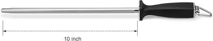 Superior Knife Sharpening Rod, 10 Inch Professional Diamond Brushed Sharpening Steel - Image 7