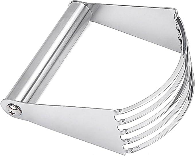 Dough Blender, 4.6 Inch x 4 Inch Stainless Steel Pastry Cutter with Stainless Steel Handle for Dough Mixer Butter Cutter Baking (Silver)