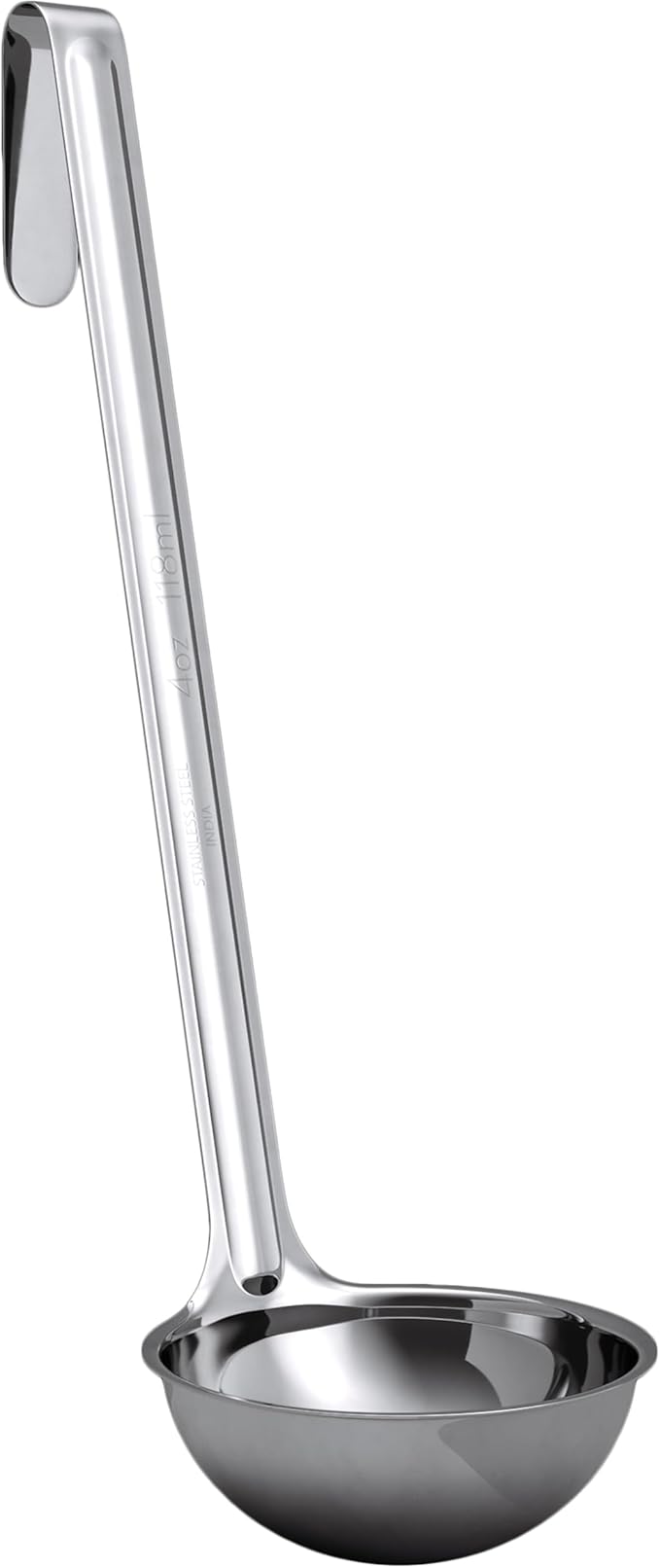 Super Sturdy, Ergonomic 4 Oz. Soup Ladle 1 Pk. Stainless Steel Ladles with Long Handles. Best Kitchen Accessories for Stirring, Portioning and Serving Soups, Chili and Stew in Restaurants and at Home by FoodRestaurantSupplies