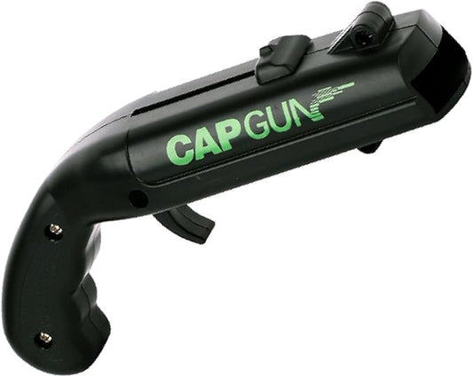 Cap Shooting Bottle Opener Gun - Launches Caps for World Cup Parties, BBQs & Adult Gatherings, Fun Gadget for Men, Unique Gag Gift for Sports Events (1 pc black)