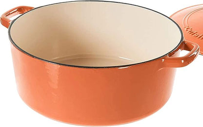 Cuisinart Chef's Classic Enameled Cast Iron Round Covered Casserole (Terracotta Orange, 7- Quart) - Image 3