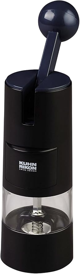 Kuhn Rikon Adjustable Ratchet Grinder with Ceramic Mechanism for Salt, Pepper and Spices, 8.5 x 2.25 inches, Black by KuhnRikon