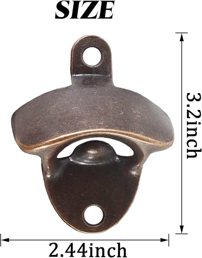 ROYHOO 16PCS Wall Mounted Bottle Opener Vintage Beer Opener with Mounting Screws Set for Beer Cap Coke Bottle Wine Soda Open and Kitchen Cafe Bars(4 Colors) - Image 2