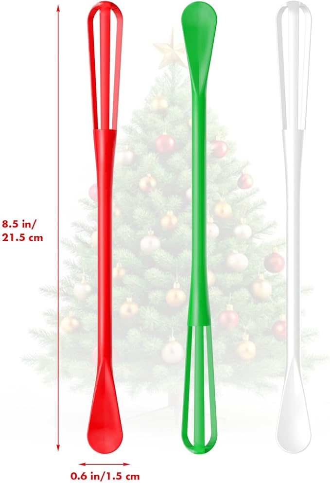 OYV Christmas Colors Mini Whisk Set, 8.5 in Mini Whisks for Cooking, 3 Pieces Small Wisk For Whisking, Beating, Blending Ingredients, Mixing Sauces, BPA Free Tiny Whisk - Image 2