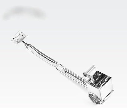 Handheld Cheese Grater Shredder, Stainless Steel | Effortless Hand Crank Rotary Design - Quickly Prep Parmesan, Vegetables, Nuts for Salads, Pasta & & Easy-Clean Kitchen Tool for Everyday Cooking