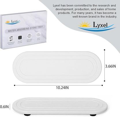 2PCS Water Absorbing Stone Tray, Fast Drying Diatomite Stone Sink Tray, Water Absorbent Diatomite Coasters, Stones Soap Trays for Kitchen Sink, Bathroom Counter Hand Soap Dish & Holders - Image 3