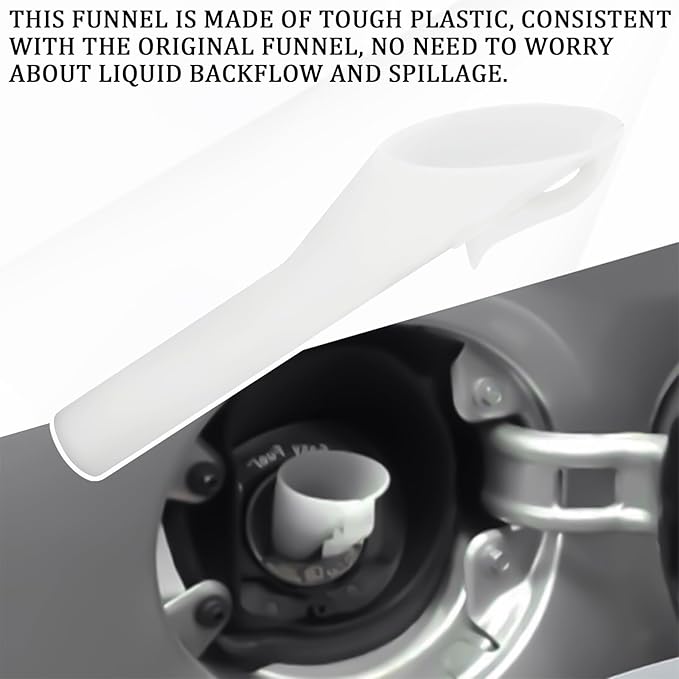 Msyuusr 2PCS Capless Gas Tank Funnel，Funnels for Automotive Use OEM#8U5A-17B068-EB 1782177 1833948 2050651, Fuel Tank Accessories Compatible with Ford (White) - Image 5