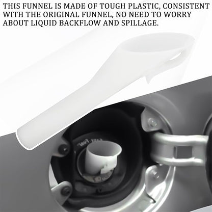 Msyuusr 2PCS Capless Gas Tank Funnel，Funnels for Automotive Use OEM#8U5A-17B068-EB 1782177 1833948 2050651, Fuel Tank Accessories Compatible with Ford (White) - Image 5
