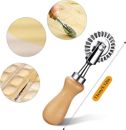 Pastry Wheel Cutter - Pasta Cutter Wheel - Ravioli Crimper Cutter Wheel for Home and Kitchen Use, 1.3inch - Image 2