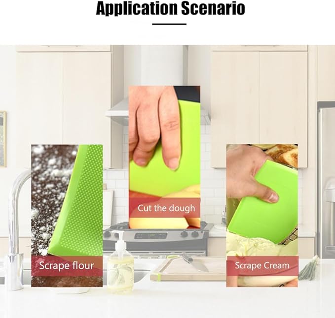 Bench Scraper, Dough Scraper, Bowl Scraper, Food Scraper Tool, Cake Scraper and Pastry Scraper, Baking Supplies Kitchen Gadgets - Image 5
