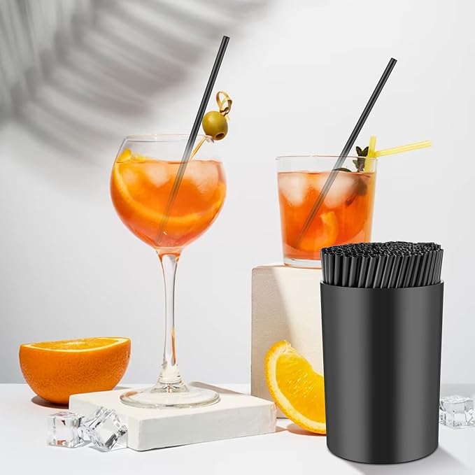 200 Pcs Black Coffee Stirrer and Holder Set Coffee Stir Sticks Coffee Stirrers Plastic Coffee Stir Stick Holder Black for Mixing Coffee Milk Cocktail Drinks Coffee Home Kitchen Party Supplies - Image 6