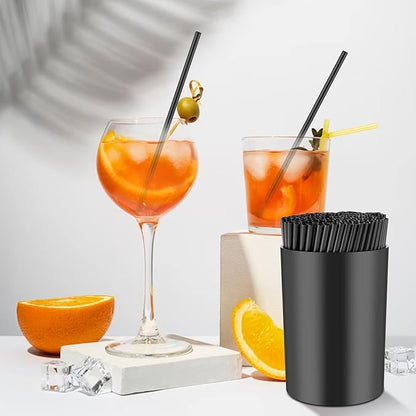 200 Pcs Black Coffee Stirrer and Holder Set Coffee Stir Sticks Coffee Stirrers Plastic Coffee Stir Stick Holder Black for Mixing Coffee Milk Cocktail Drinks Coffee Home Kitchen Party Supplies - Image 6