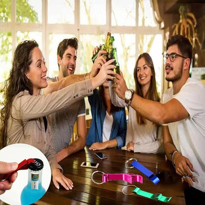 100Pcs Colored Aluminum Bottle Opener Keychain, Soda Beverage Beer Bottle Opener Keychain, for Kitchen/Wedding/Bar/Party - Image 6