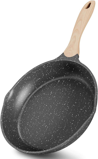 JEETEE 8 Inch Nonstick Frying Pan For Egg, Nonstick Omelette Skillet with Soft Touch Handle, All Stove Induction Compatible - Image 4