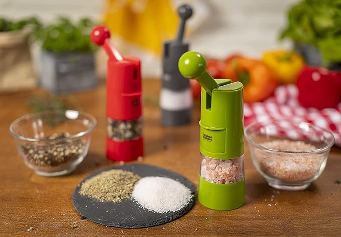 Kuhn Rikon Adjustable Ratchet Grinder with Ceramic Mechanism for Salt, Pepper and Spices, 8.5 x 2.25 inches, Red - Image 8