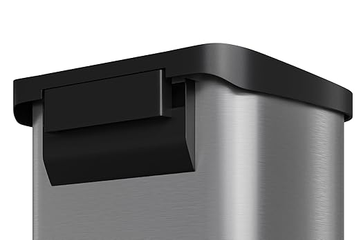 Garvee 21 gal / 80 L Stainless Steel Trash Can with Lid, Large Garbage Can for Kitchen, Rustproof Step-on Kitchen Metal Trash Bin with Liner Rim, Rear Handle, Soft Close Plastic Lid, Silver - Image 8