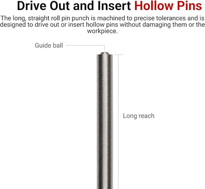TEKTON 1/8 Inch Roll Pin Punch | 66064 | Made in USA