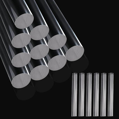 16pcs Acrylic Clay Roller, Plastic Clear Round Tube Roller Pin Polymer Clay Tools for DIY Handmade Crafts Handmade Art Supplies by Unknown