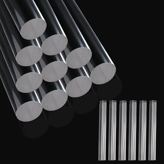 16pcs Acrylic Clay Roller, Plastic Clear Round Tube Roller Pin Polymer Clay Tools for DIY Handmade Crafts Handmade Art Supplies by Unknown