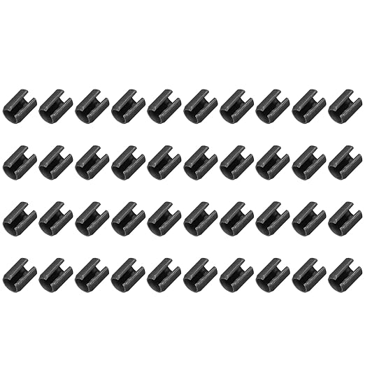 MECCANIXITY 60Pcs Slotted Split Roll Pins 6/25 Inch(6mm) Dia. 3/10 Inch(8mm) Length 65Mn Steel Spring Tension Expansion Dowels for Secure Fastening, Black