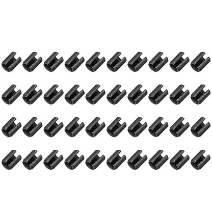 MECCANIXITY 60Pcs Slotted Split Roll Pins 6/25 Inch(6mm) Dia. 3/10 Inch(8mm) Length 65Mn Steel Spring Tension Expansion Dowels for Secure Fastening, Black